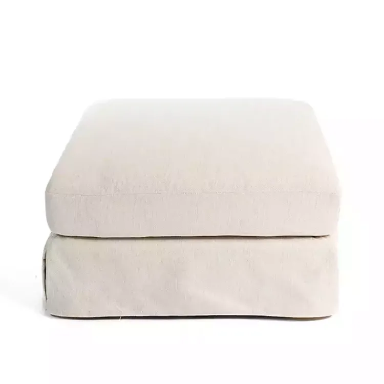 Kirklands Home Upholstered Weekend Ottoman Ivory Best