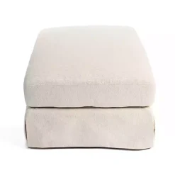 Kirklands Home Upholstered Weekend Ottoman Ivory Best