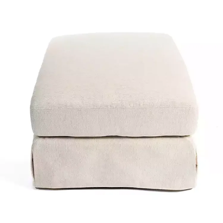 Kirklands Home Upholstered Weekend Ottoman Ivory Best