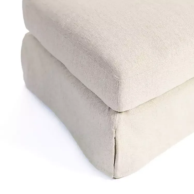 Kirklands Home Upholstered Weekend Ottoman Ivory Best