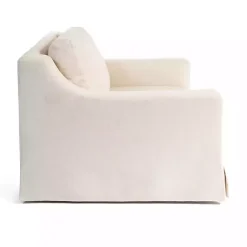 Kirklands Home Upholstered Weekend Swivel Accent Chair Ivory Hot