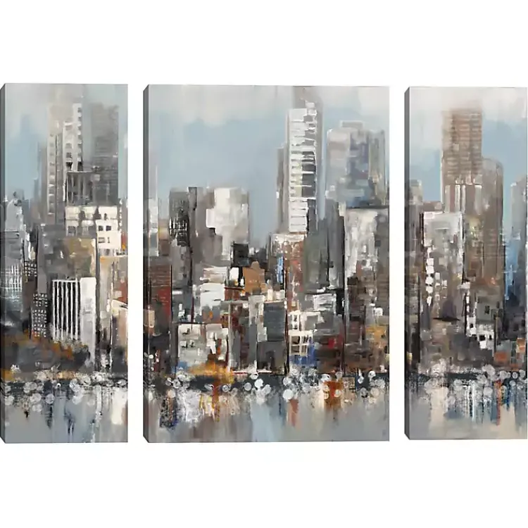 Kirklands Home Urban Focus A, B, & C Canvas Art Prints, Set of 3 Gray Best
