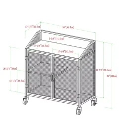 Kirklands Home Urban Mesh Door Rolling Bar Cabinet Gray Outlet
