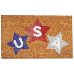 Kirklands Home USA Stars 4th of July Coir Doormat Hot