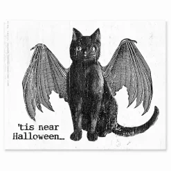 Halloween>Kirklands Home Vampire Cat Halloween Tabletop Decoration