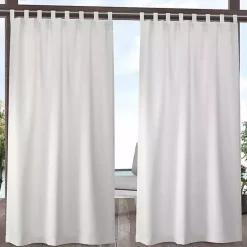 Kirklands Home Vanilla Cabana Outdoor Curtain Panel Set, 108 in. White New