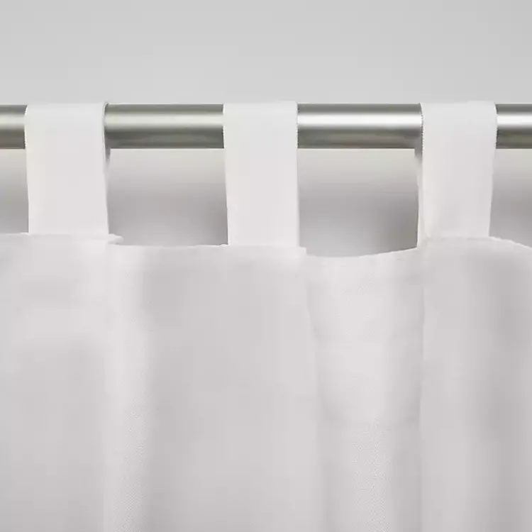 Kirklands Home Vanilla Cabana Outdoor Curtain Panel Set, 108 in. White New