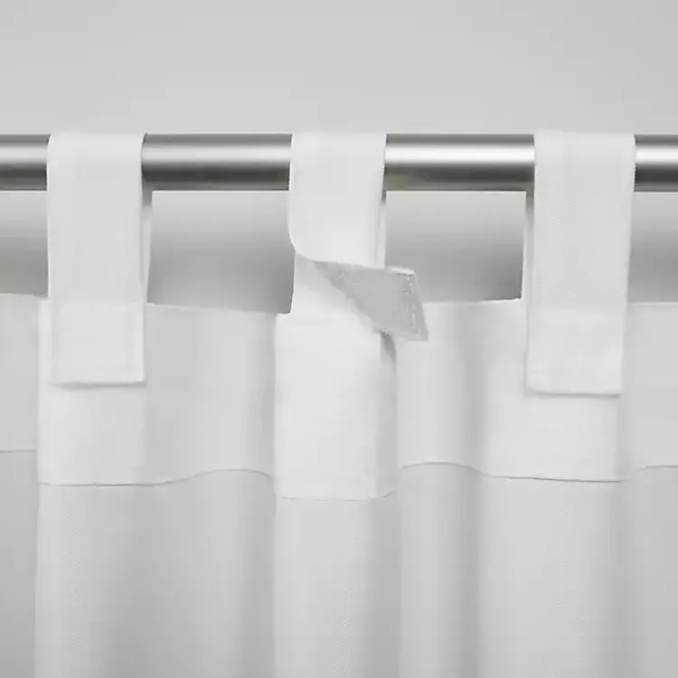 Kirklands Home Vanilla Cabana Outdoor Curtain Panel Set, 108 in. White New