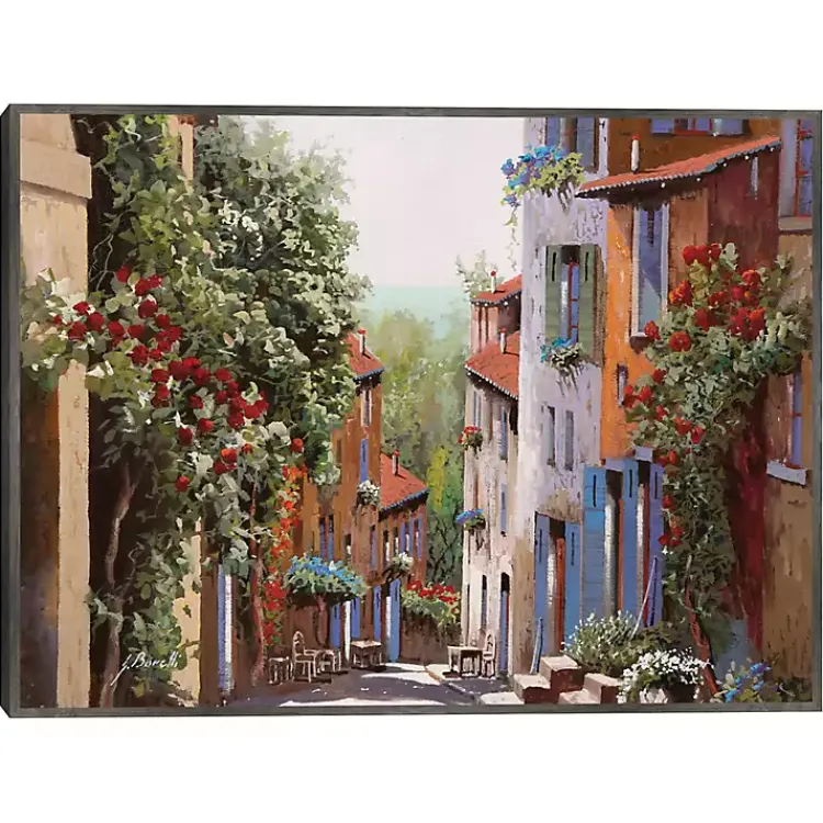 Kirklands Home Vecchia Cagnes Framed Giclee Canvas Art Print Brown Clearance