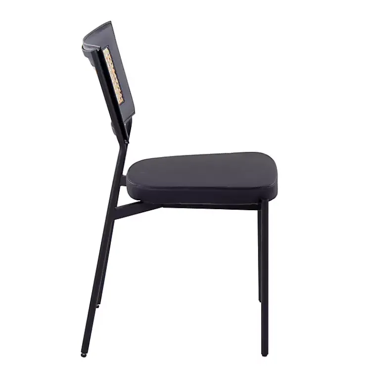 Kirklands Home Vegan Leather and Rattan Dining Chairs, Set of 2 Online