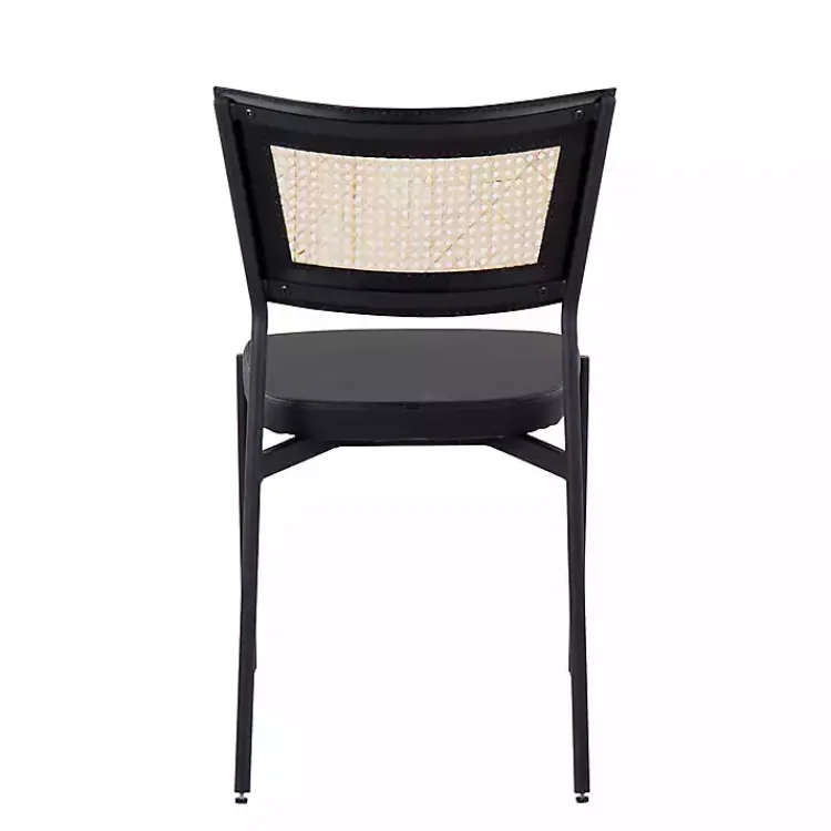 Kirklands Home Vegan Leather and Rattan Dining Chairs, Set of 2 Online