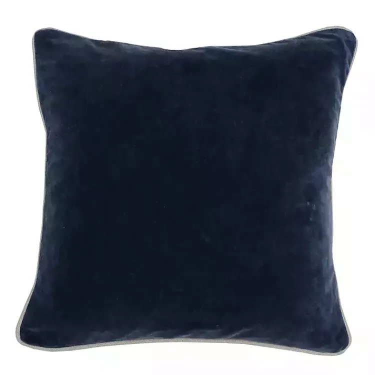 Pillows>Kirklands Home Velvet Navy Pillow Blue