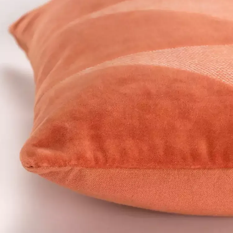 Pillows>Kirklands Home Velvet Monochrome Shapes Throw Pillow Orange
