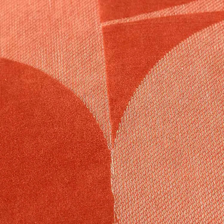 Pillows>Kirklands Home Velvet Monochrome Shapes Throw Pillow Orange