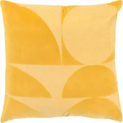 Pillows>Kirklands Home Velvet Monochrome Shapes Throw Pillow Yellow