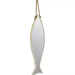 Kirklands Home Vertical Fish Mirror with Rope Hanger Hot