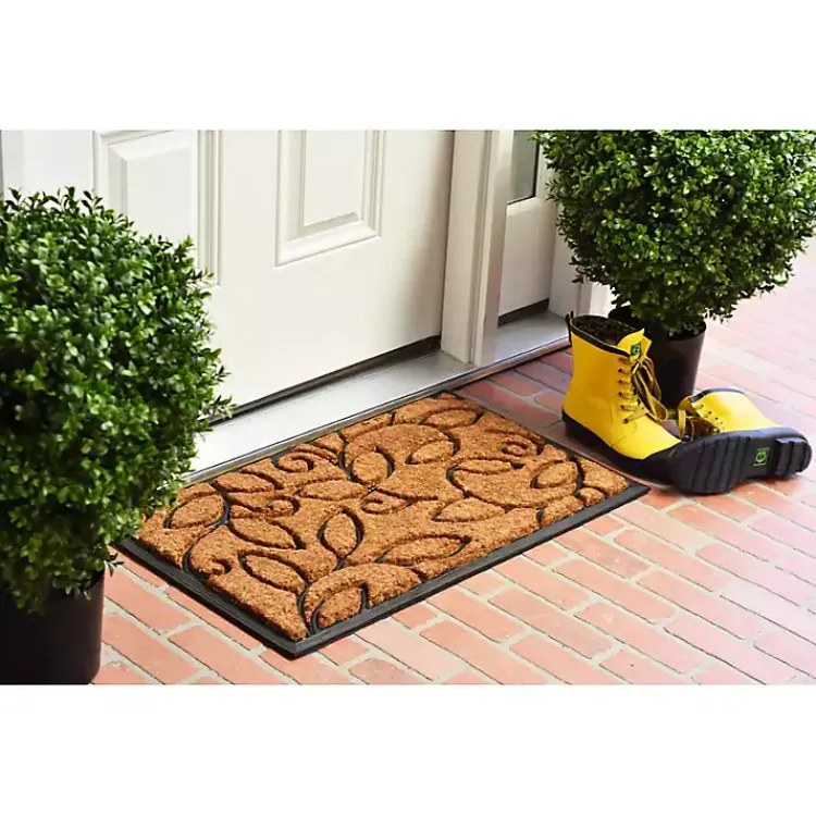Kirklands Home Vine Leaves Swirl Doormat, 36x24 in. Sale