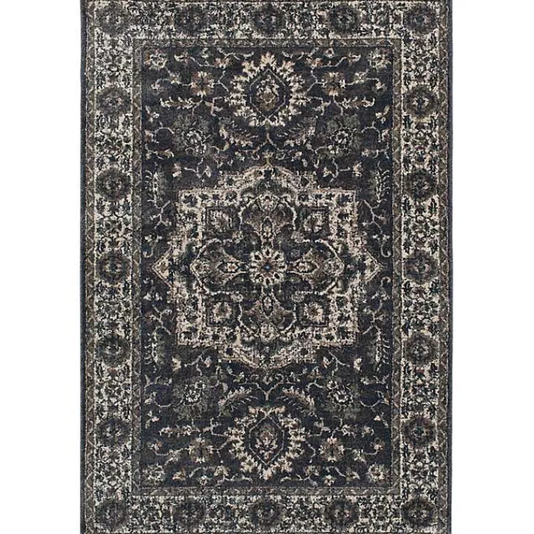 Kirklands Home Vintage Annabe Area Rug, 5x7 Blue New