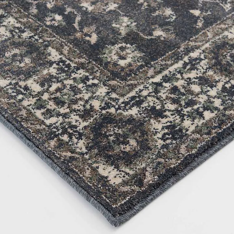 Kirklands Home Vintage Annabe Area Rug, 5x7 Blue New