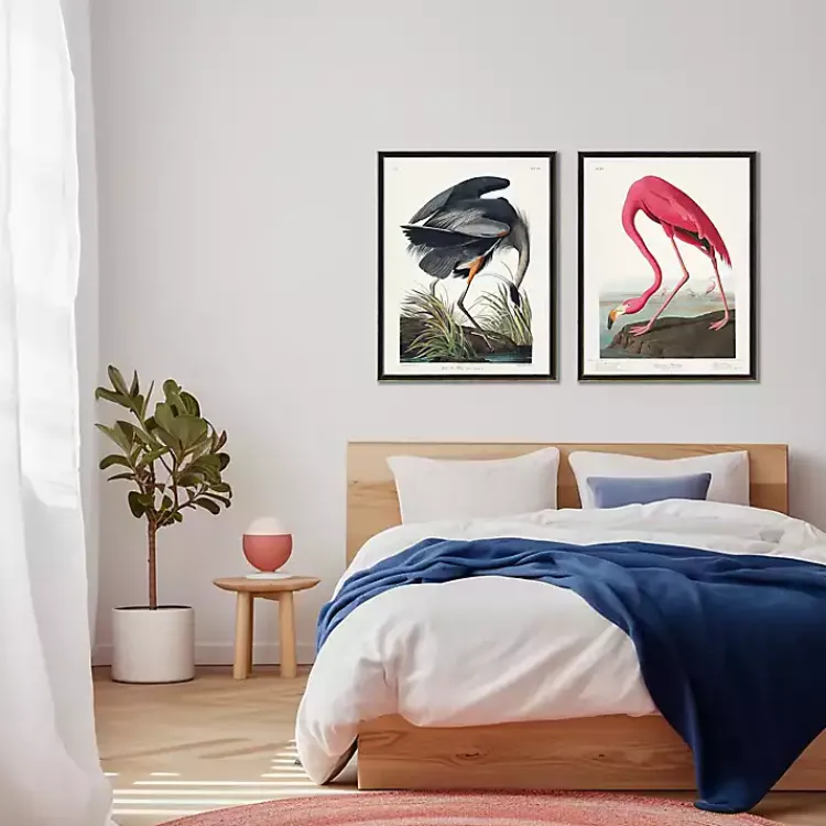 Kirklands Home Vintage Blue Heron Bookplate Framed Art Print Discount