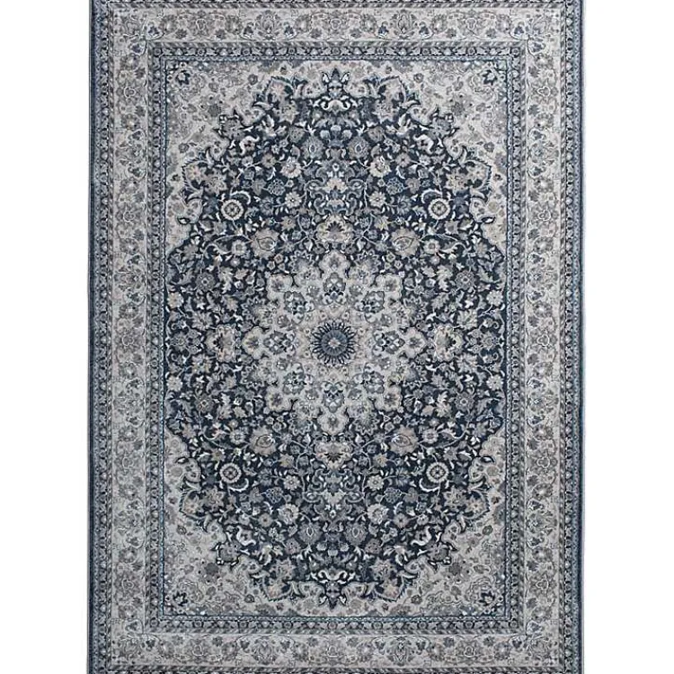 Kirklands Home Vintage Medallion Area Rug, 5x7 Blue Clearance