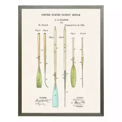 Kirklands Home Vintage Boat Oars Patent Framed Art Print