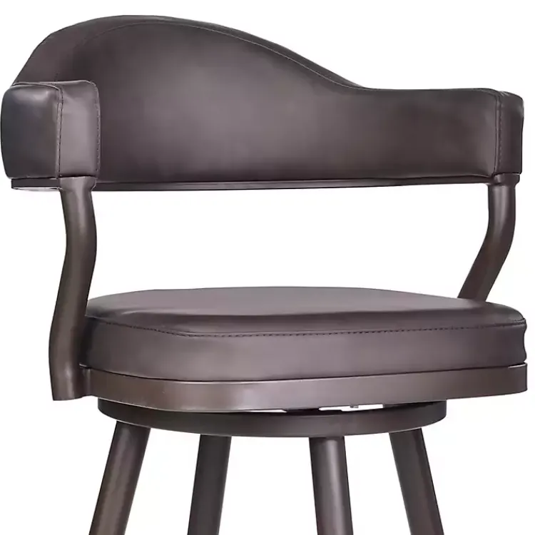 Kirklands Home Vintage Faux Leather Justin Bar Stool Brown Sale