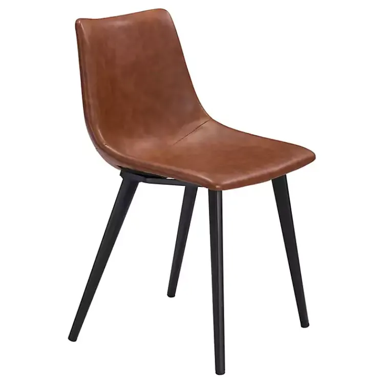Kirklands Home Vintage Faux Leather Dining Chairs, Set of 2 Brown Sale