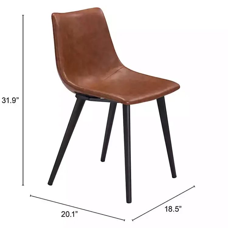 Kirklands Home Vintage Faux Leather Dining Chairs, Set of 2 Brown Sale