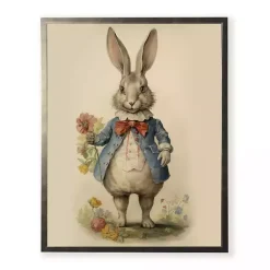 Easter Decorations>Kirklands Home Vintage Bunny Framed Art Print Tan