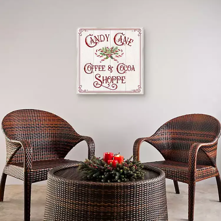 Christmas Art & Wall Decor>Kirklands Home Vintage Candy Cane Christmas Canvas Wall Plaque