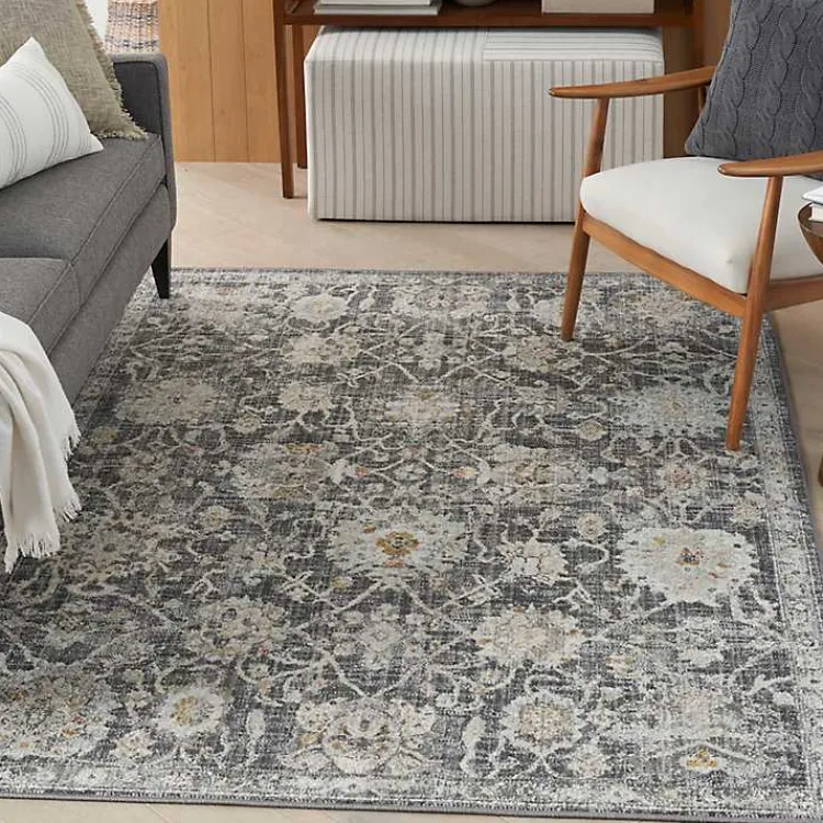 Kirklands Home Vintage Charcoal Oushak Area Rug, 5x7 Gray Online