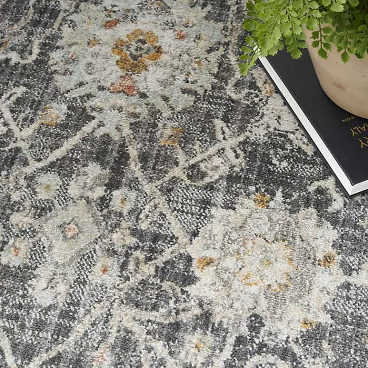 Kirklands Home Vintage Charcoal Oushak Area Rug, 8x10 Gray Clearance