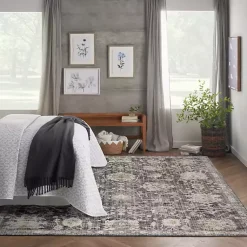 Kirklands Home Vintage Charcoal Oushak Area Rug, 8x10 Gray Clearance