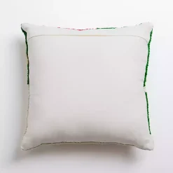Christmas Pillows>Kirklands Home Vintage Cheerful Santa Hooked Christmas Pillow