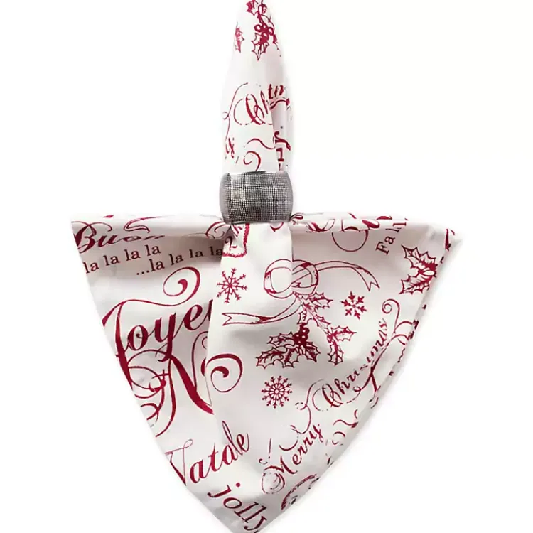 Christmas Dining & Entertaining>Kirklands Home Vintage Christmas Print Napkins, Set of 6