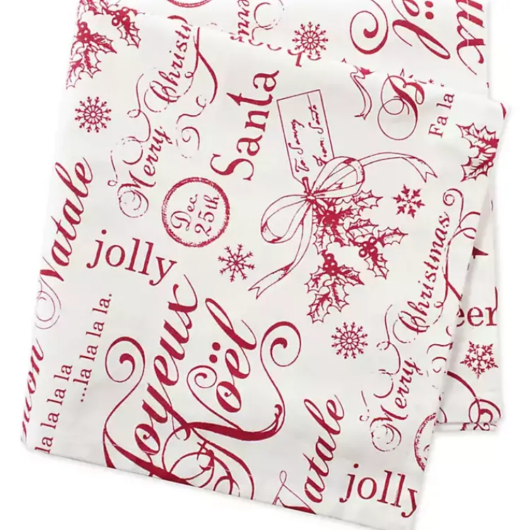 Christmas Dining & Entertaining>Kirklands Home Vintage Christmas Print Napkins, Set of 6