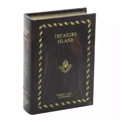 Baskets & Boxes>Kirklands Home Vintage Classics Faux Leather Book Boxes, Set of 3 Brown