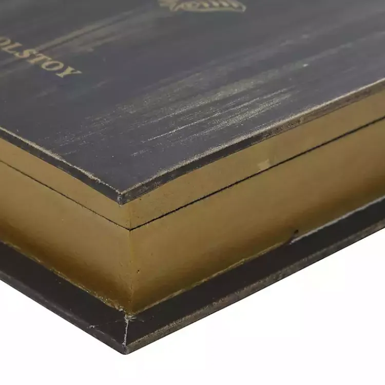 Baskets & Boxes>Kirklands Home Vintage Classics Faux Leather Book Boxes, Set of 3 Brown