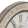 Kirklands Home Vintage Cream Rust Round Framed Wall Clock Clearance