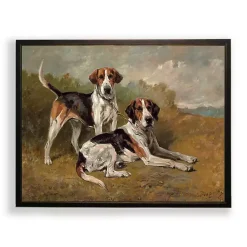 Kirklands Home Vintage Dog Duo Framed Art Print