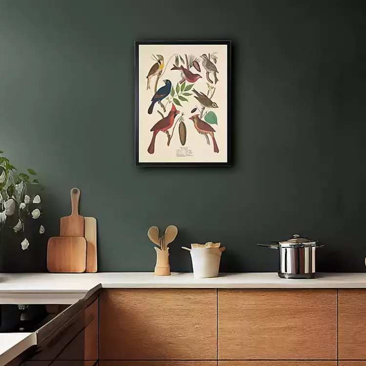 Kirklands Home Vintage Finch Birds Framed Art Print