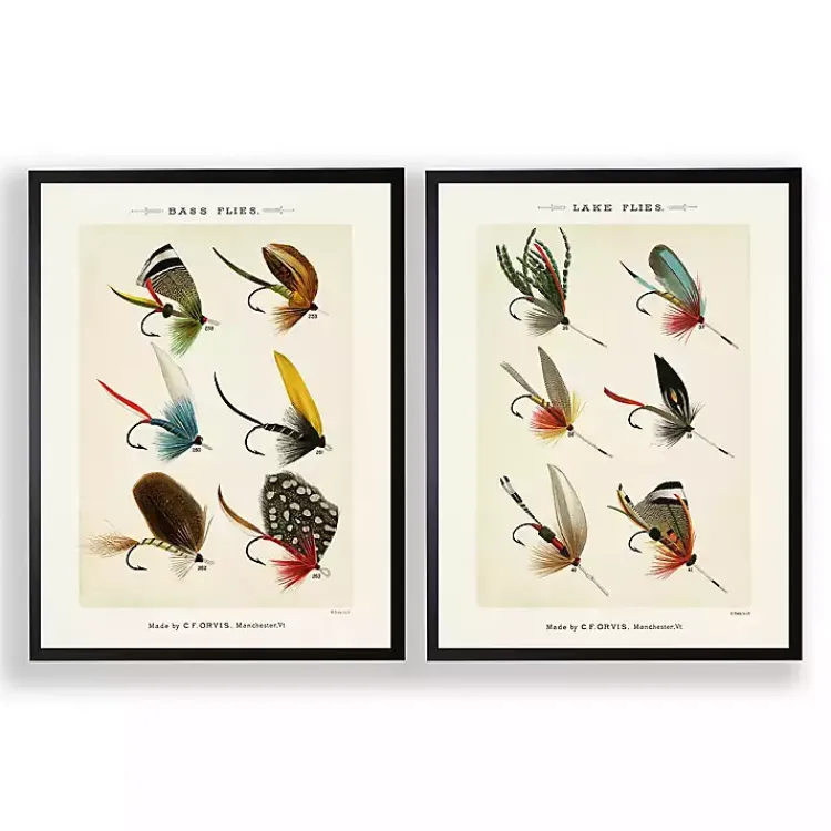 Kirklands Home Vintage Fishing Lures Framed Art Prints, Set of 2 Sale