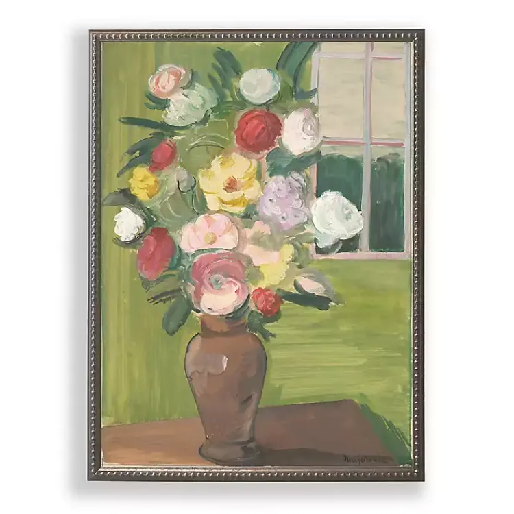Kirklands Home Vintage Floral II Beaded Framed Art Print Clearance