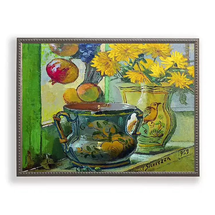 Kirklands Home Vintage Floral III Beaded Framed Art Print New