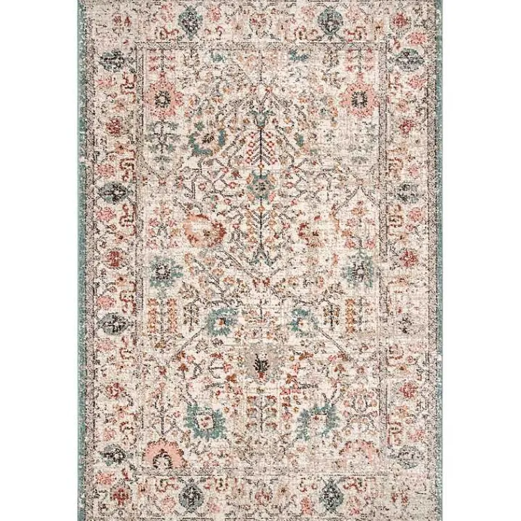 Kirklands Home Vintage Floral Lenore Area Rug, 5x7 Multi Hot