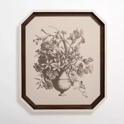 Kirklands Home Vintage Floral Octagon Framed Art Print Best