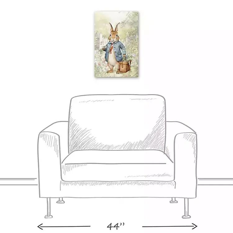 Easter Decorations>Kirklands Home Vintage Garden Bunny Canvas Art Print