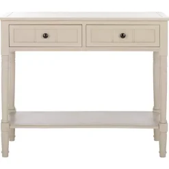 Kirklands Home Vintage 2-Drawer Samantha Console Table Gray Best