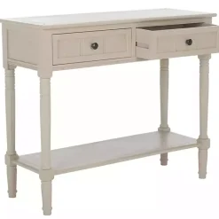 Kirklands Home Vintage 2-Drawer Samantha Console Table Gray Best